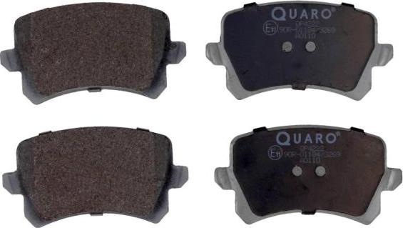 QUARO QP4222 - Тормозные колодки, дисковые, комплект www.autospares.lv