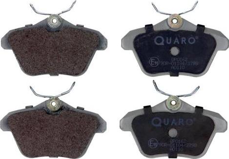 QUARO QP0162 - Тормозные колодки, дисковые, комплект www.autospares.lv