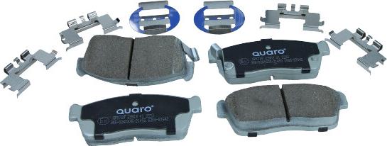 QUARO QP0729 - Тормозные колодки, дисковые, комплект www.autospares.lv