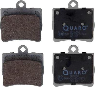 QUARO QP1092 - Bremžu uzliku kompl., Disku bremzes www.autospares.lv