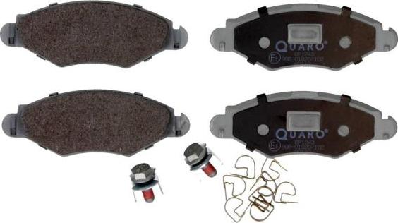 QUARO QP1243 - Тормозные колодки, дисковые, комплект www.autospares.lv