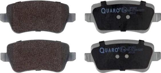 QUARO QP3827 - Тормозные колодки, дисковые, комплект www.autospares.lv