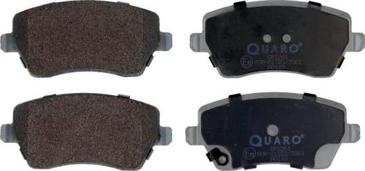 QUARO QP2261 - Тормозные колодки, дисковые, комплект www.autospares.lv