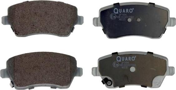 QUARO QP7494 - Тормозные колодки, дисковые, комплект www.autospares.lv