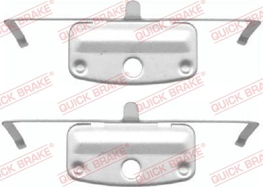 QUICK BRAKE 1091644 - Piederumu komplekts, Disku bremžu uzlikas www.autospares.lv