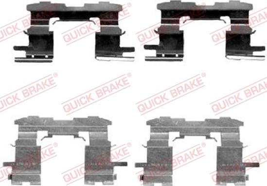 QUICK BRAKE 1091631 - Piederumu komplekts, Disku bremžu uzlikas autospares.lv