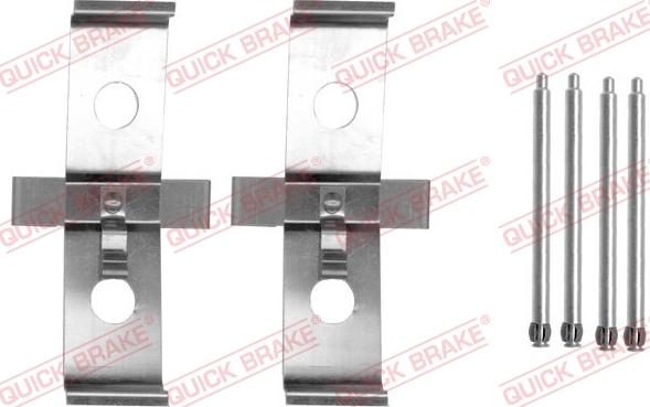 QUICK BRAKE 1091674 - Piederumu komplekts, Disku bremžu uzlikas www.autospares.lv