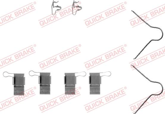 QUICK BRAKE 109-1089-1 - Piederumu komplekts, Disku bremžu uzlikas www.autospares.lv