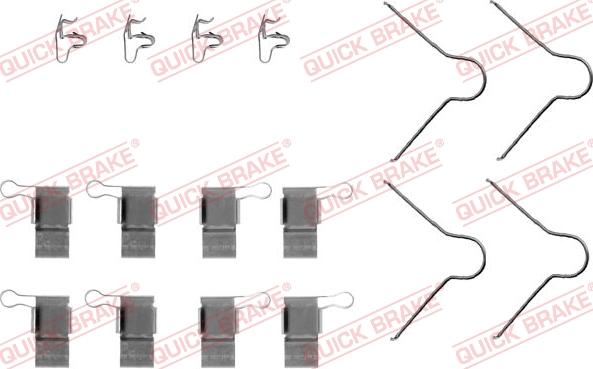 QUICK BRAKE 1091089 - Piederumu komplekts, Disku bremžu uzlikas www.autospares.lv