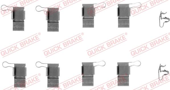 QUICK BRAKE 1091193 - Piederumu komplekts, Disku bremžu uzlikas www.autospares.lv