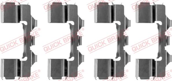 QUICK BRAKE 1091104 - Piederumu komplekts, Disku bremžu uzlikas www.autospares.lv