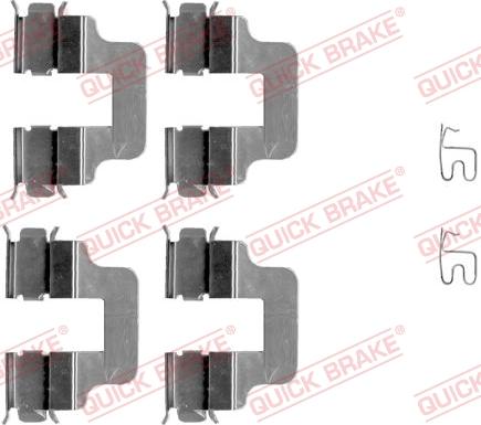 QUICK BRAKE 1091245 - Piederumu komplekts, Disku bremžu uzlikas autospares.lv