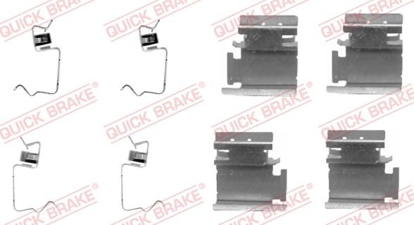 QUICK BRAKE 1091218 - Piederumu komplekts, Disku bremžu uzlikas www.autospares.lv