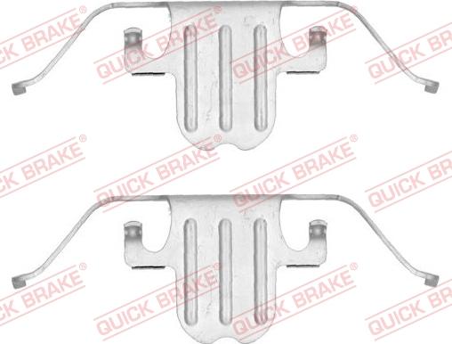 QUICK BRAKE 1091751 - Piederumu komplekts, Disku bremžu uzlikas www.autospares.lv