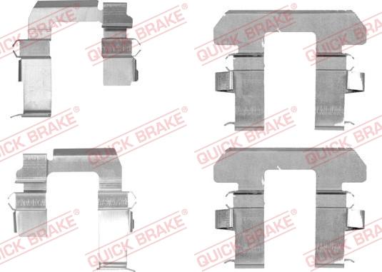 QUICK BRAKE 1091763 - Piederumu komplekts, Disku bremžu uzlikas www.autospares.lv