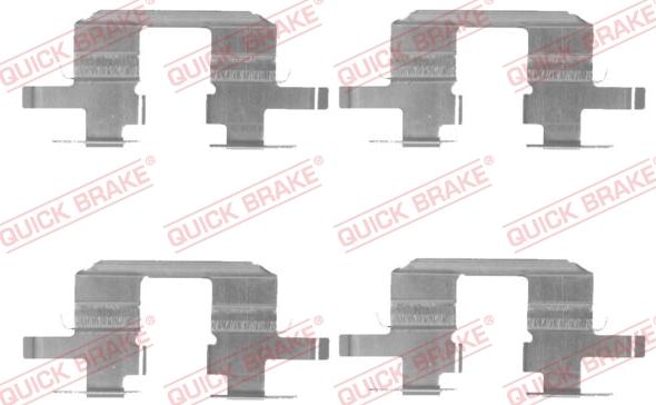 QUICK BRAKE 1091711 - Piederumu komplekts, Disku bremžu uzlikas www.autospares.lv