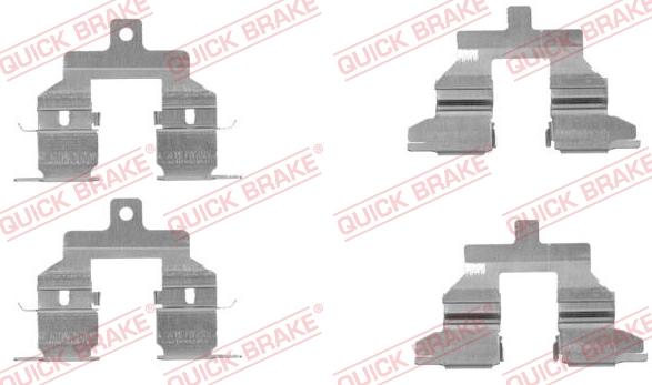 QUICK BRAKE 1091737 - Piederumu komplekts, Disku bremžu uzlikas www.autospares.lv