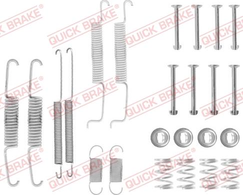 QUICK BRAKE 1050569 - Piederumu komplekts, Bremžu loki autospares.lv