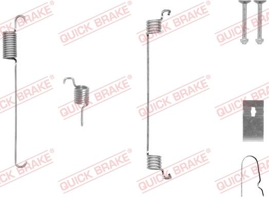 QUICK BRAKE 105-0007-1L - Piederumu komplekts, Bremžu loki www.autospares.lv