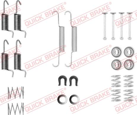 QUICK BRAKE 1050010 - Piederumu komplekts, Stāvbremzes mehānisma bremžu loks www.autospares.lv