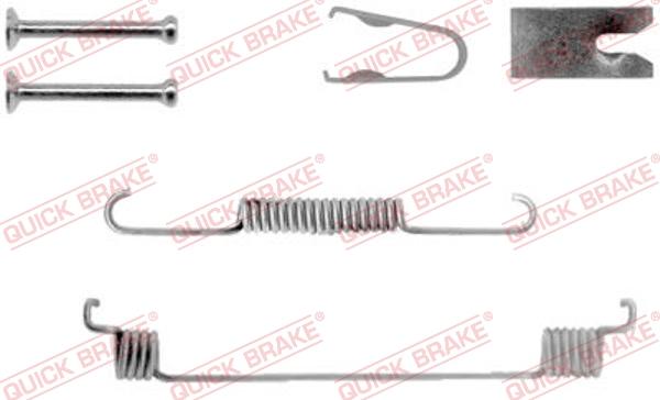 QUICK BRAKE 10507891R - Piederumu komplekts, Bremžu loki autospares.lv