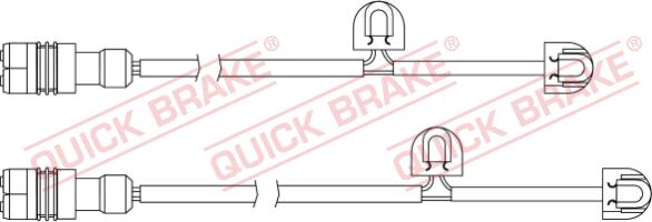 QUICK BRAKE WS 0334 B - Сигнализатор, износ тормозных колодок www.autospares.lv