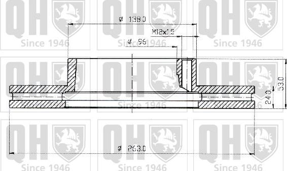 Quinton Hazell BDC4426 - Bremžu diski www.autospares.lv