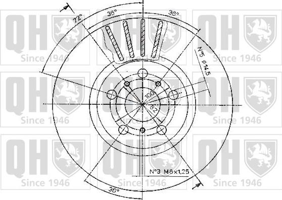 Quinton Hazell BDC4423 - Bremžu diski www.autospares.lv