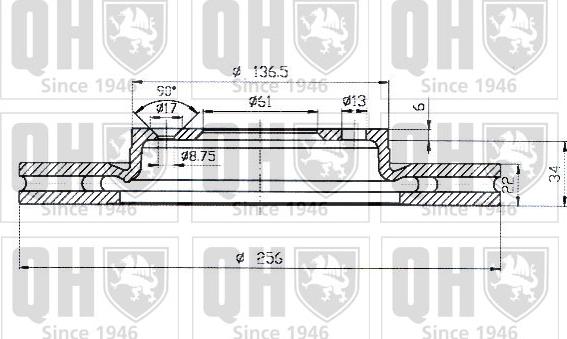 Quinton Hazell BDC4504 - Bremžu diski autospares.lv