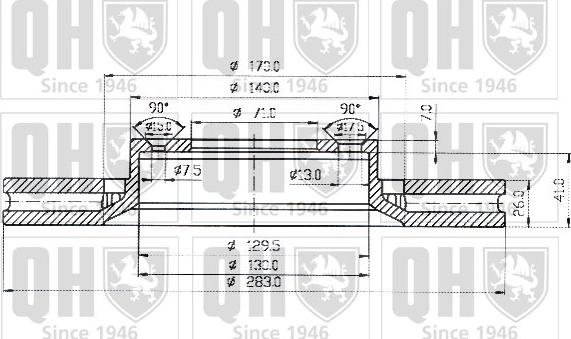 Quinton Hazell BDC4507 - Brake Disc www.autospares.lv