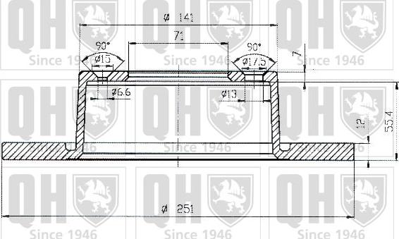 Quinton Hazell BDC4605 - Bremžu diski www.autospares.lv