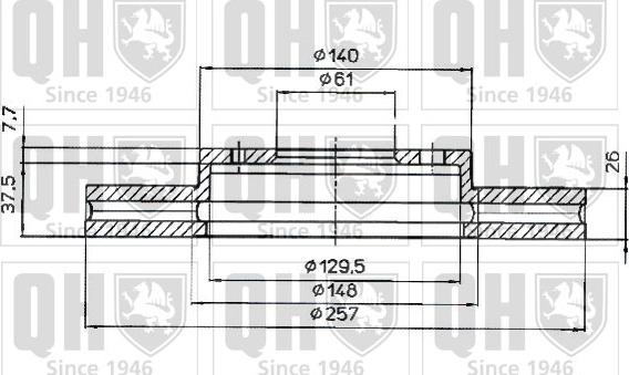 Quinton Hazell BDC4618 - Bremžu diski www.autospares.lv