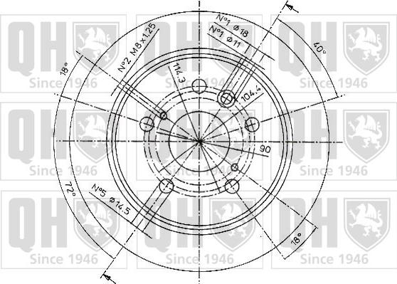 Quinton Hazell BDC4613 - Bremžu diski www.autospares.lv