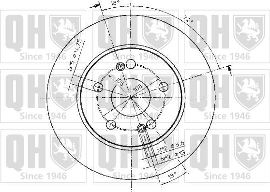 Quinton Hazell BDC4848 - Тормозной диск www.autospares.lv