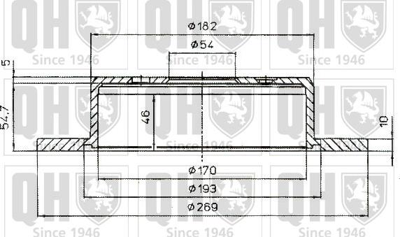 Quinton Hazell BDC4843 - Bremžu diski www.autospares.lv