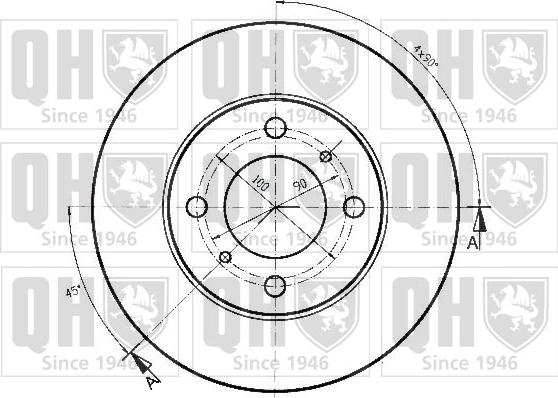 Quinton Hazell BDC4855 - Bremžu diski www.autospares.lv