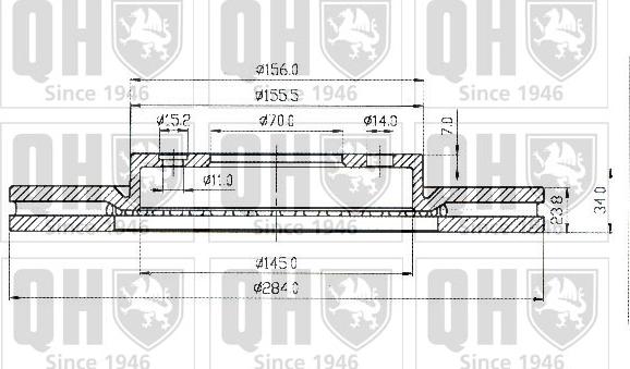 Quinton Hazell BDC4397 - Bremžu diski autospares.lv