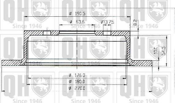 Quinton Hazell BDC4349 - Bremžu diski www.autospares.lv