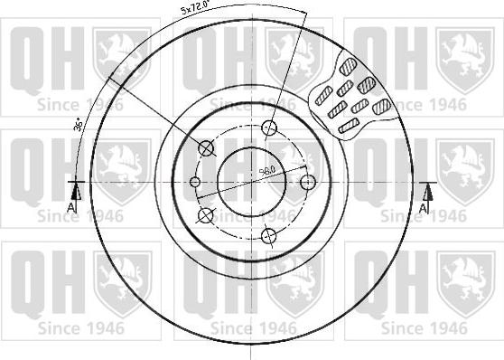 Quinton Hazell BDC4355 - Bremžu diski www.autospares.lv