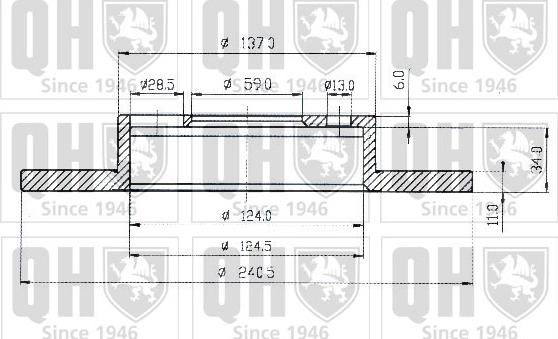 Quinton Hazell BDC4356 - Bremžu diski www.autospares.lv