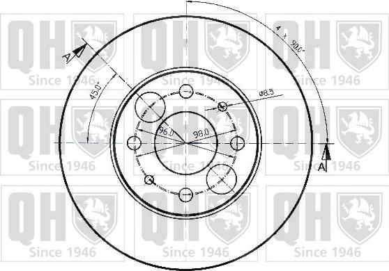 Quinton Hazell BDC4356 - Bremžu diski www.autospares.lv