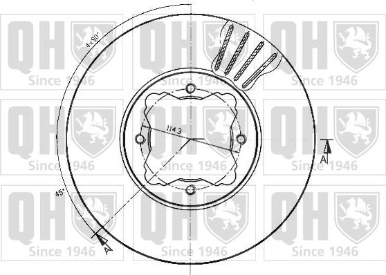 Quinton Hazell BDC4358 - Bremžu diski www.autospares.lv