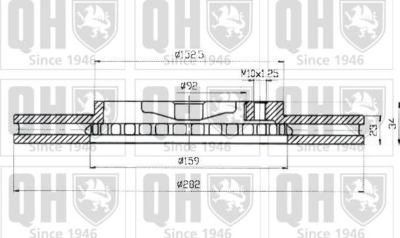 Quinton Hazell BDC4358 - Bremžu diski www.autospares.lv