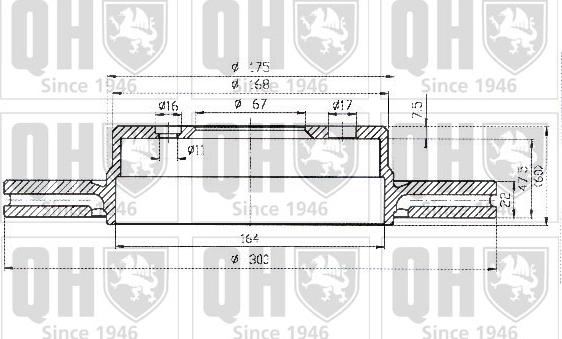 Quinton Hazell BDC4380 - Bremžu diski www.autospares.lv