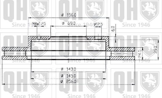 Quinton Hazell BDC4383 - Bremžu diski www.autospares.lv