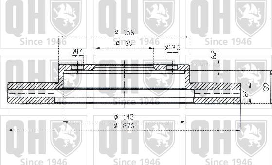 Quinton Hazell BDC4382 - Bremžu diski www.autospares.lv