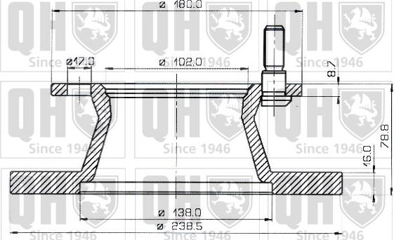 Quinton Hazell BDC4242 - Bremžu diski autospares.lv