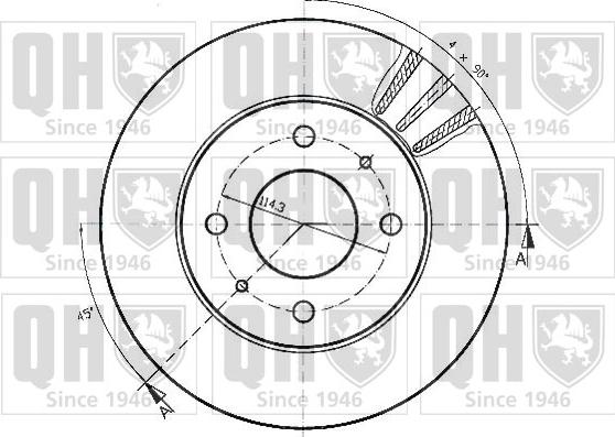 Quinton Hazell BDC4284 - Bremžu diski www.autospares.lv