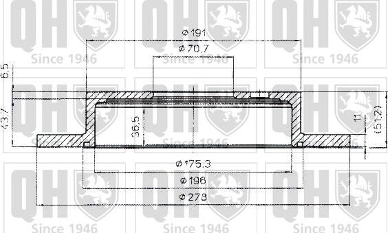 Quinton Hazell BDC4798 - Bremžu diski www.autospares.lv