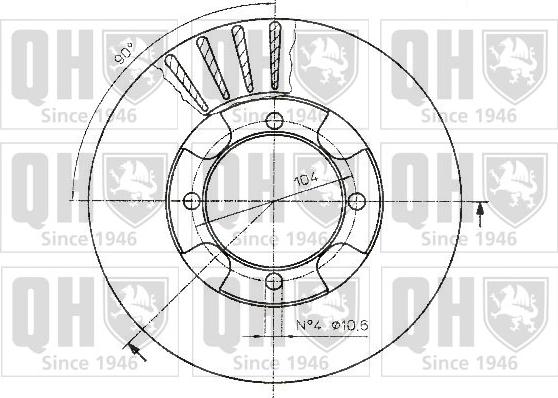 Quinton Hazell BDC4793 - Bremžu diski www.autospares.lv